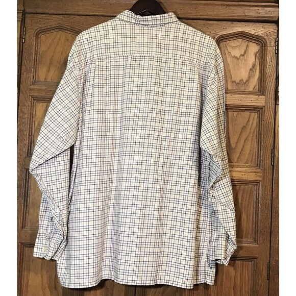Vtg. Polo Jeans Company Ralph Lauren Loop Collar Men's XL Cream Plaid LS Shirt - Picture 8 of 13